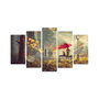 Wallity Pintura Decorativa de MDF 5PMX-080 Multicolor